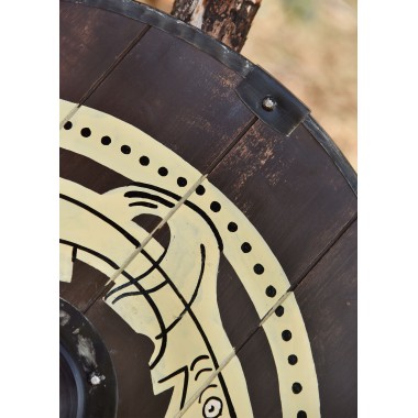 Wikinger Rundschild mit Greiftier-Motiv