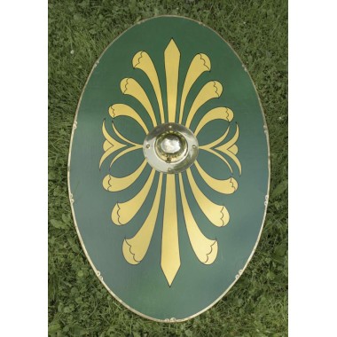 Kavallerieschild Parma Equestris mit bemaltem Leinenüberzug