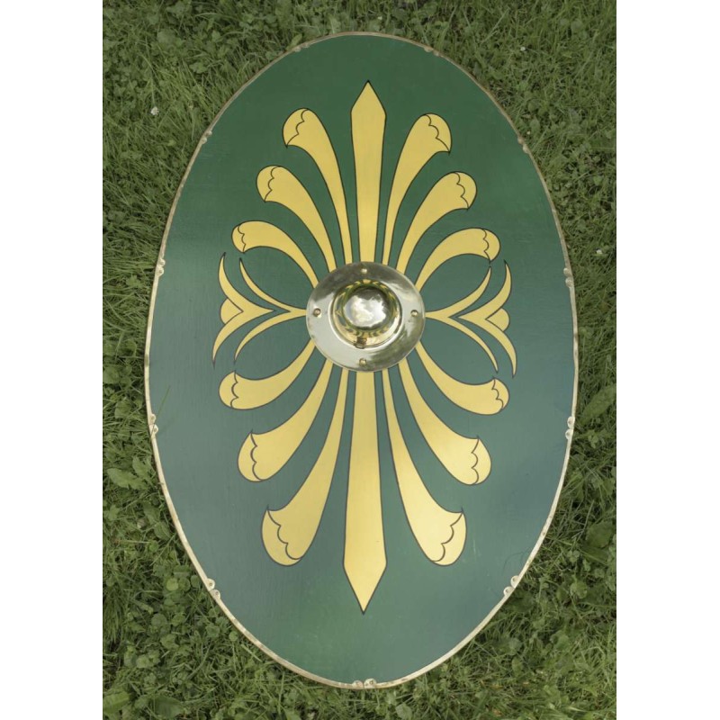 Kavallerieschild Parma Equestris mit bemaltem Leinenüberzug