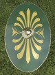 Kavallerieschild Parma Equestris mit bemaltem Leinenüberzug