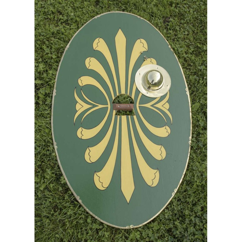 Kavallerieschild Parma Equestris mit bemaltem Leinenüberzug