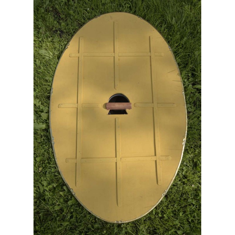 Kavallerieschild Parma Equestris mit bemaltem Leinenüberzug