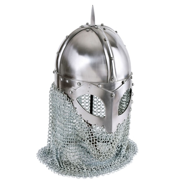 Wikinger Brillenhelm mit Kettenbrünne