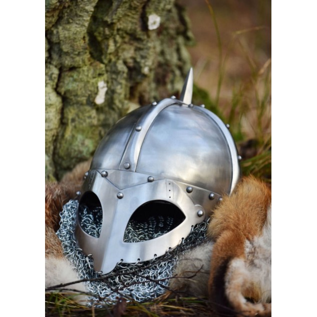 Wikinger Brillenhelm mit Kettenbrünne