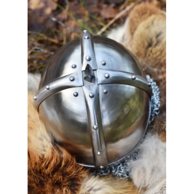 Wikinger Brillenhelm mit Kettenbrünne