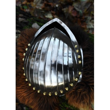 Deutscher Stechhelm, um 1500, 1,6 mm Stahl