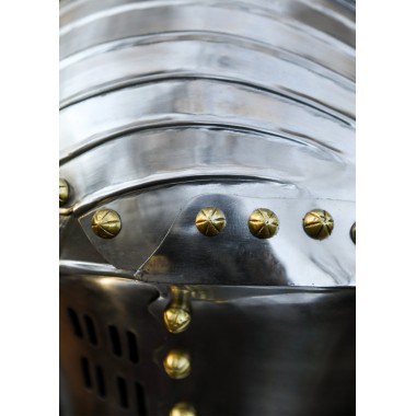 Deutscher Stechhelm, um 1500, 1,6 mm Stahl