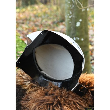 Deutscher Stechhelm, um 1500, 1,6 mm Stahl