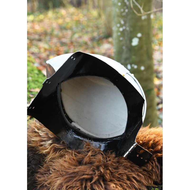 Deutscher Stechhelm, um 1500, 1,6 mm Stahl
