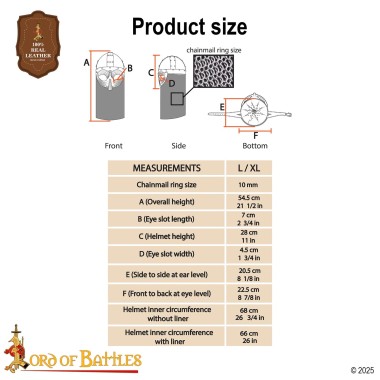 Wikingerhelm mit Kettenbrünne