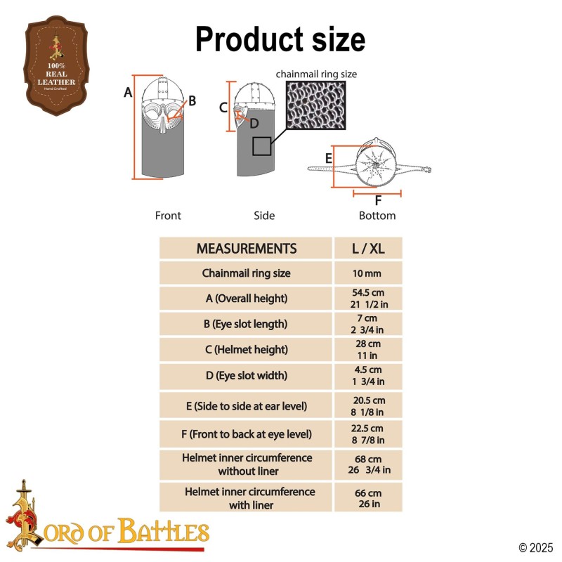 Wikingerhelm mit Kettenbrünne