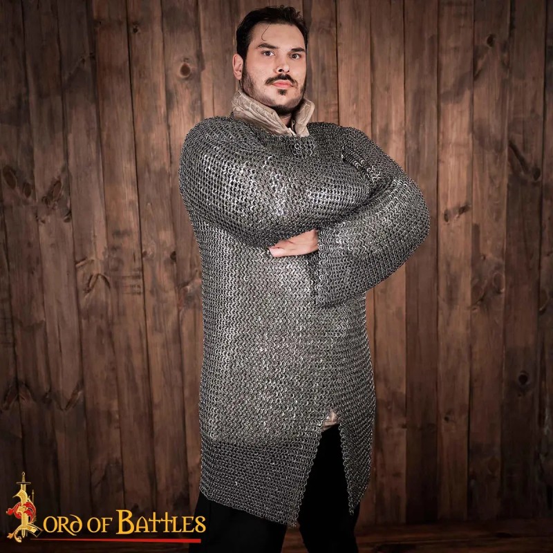 Hauberk-Kettenhemd – 9 mm Flachringe vernietete