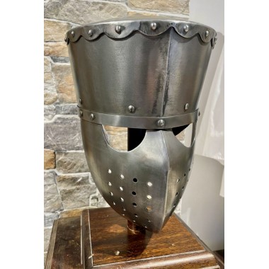 Kreuzritter Helm - Topfhelm Kampf - Schaukampfhelm