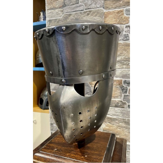 Kreuzritter Helm - Topfhelm Kampf - Schaukampfhelm