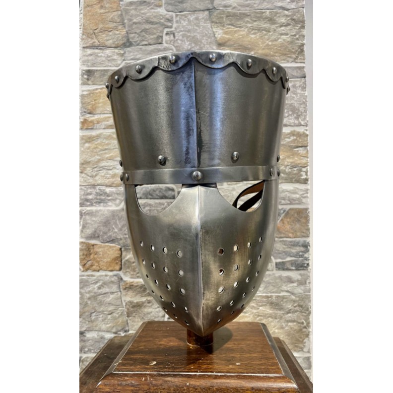 Kreuzritter Helm - Topfhelm Kampf - Schaukampfhelm