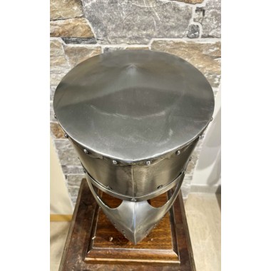 Kreuzritter Helm - Topfhelm Kampf - Schaukampfhelm