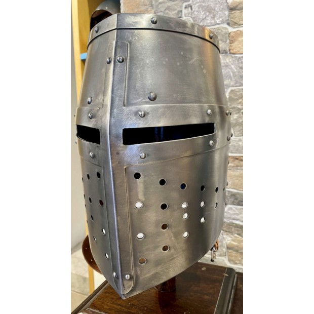 Topfhelm - Templerhelm - Kreuzritter Helm