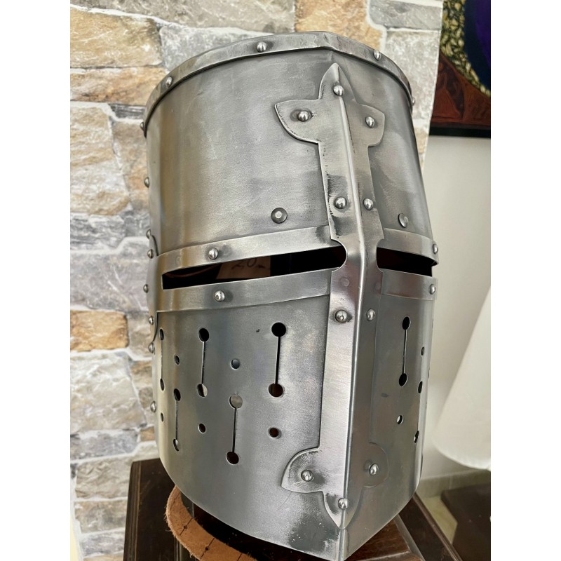 Templerhelm - Kreuzritter Helm - Schaukampfhelm