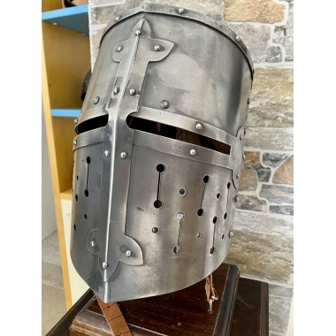 Templerhelm - Kreuzritter Helm - Schaukampfhelm