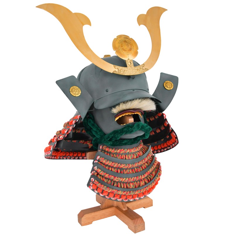 Kabuto Helm des Oda Nobunaga - mit Mempo Maske