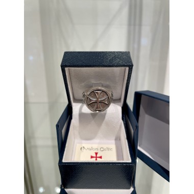 Templerring mit Kreuz, Silber 925