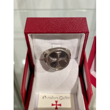 Templerring mit Kreuz, Silber 925