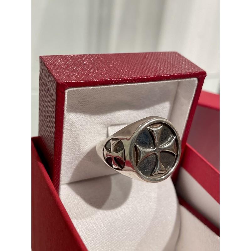 Templerring mit Kreuz, Silber 925
