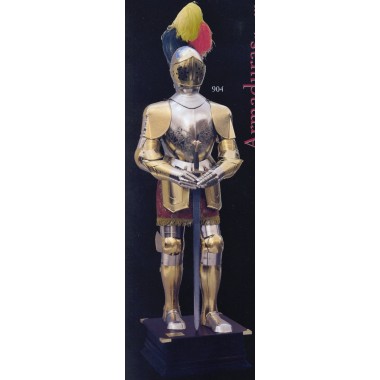 Rüstung von Karl V.-Gold-Finish-Marto