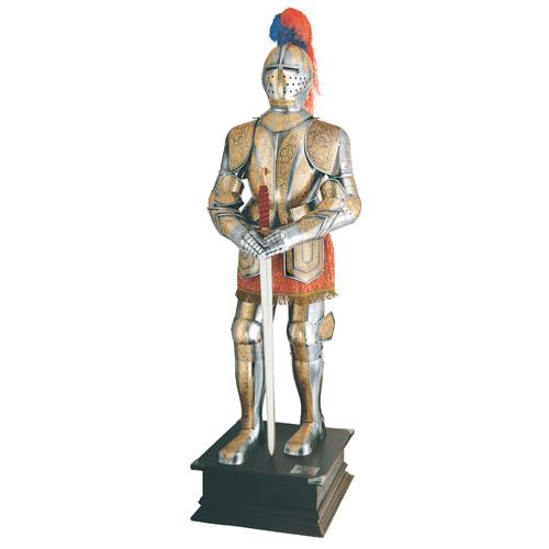 Rüstung eingraviert Silber und Gold