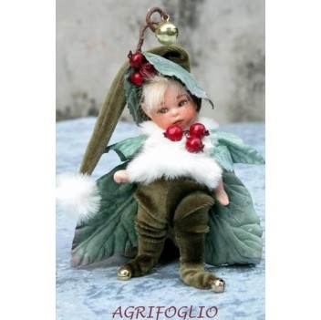 Elfe Kobold Stechpalmen, Porzellanpuppe