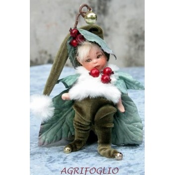 Elfe Kobold Stechpalmen, Porzellanpuppe