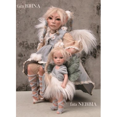 Porzellanpuppe - Elfe Fee Brina - Maße 42 cm