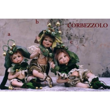 Elfe Kobold Erdbeerbäume, Porzellanpuppe