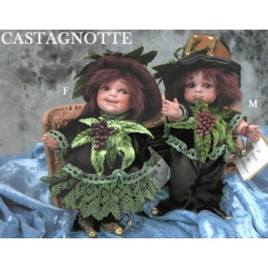 Elfe Kobold Kastanie, Porzellanpuppe