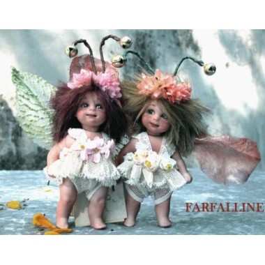 Elfe Fee Schmetterlinge, Porzellanpuppe