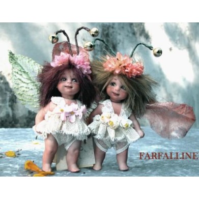 Elfe Fee Schmetterlinge, Porzellanpuppe