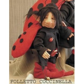 Kobold Marienkäfer (Coccinella), Porzellanpuppe