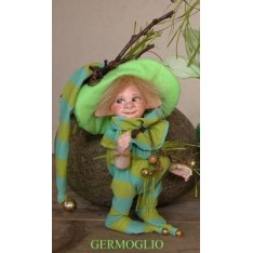 Elfe Kobold Knospe, Porzellanpuppe 