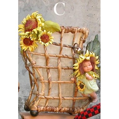 Elfe Leuchtkäfer: Sonnenblume,  Porzellanpuppe