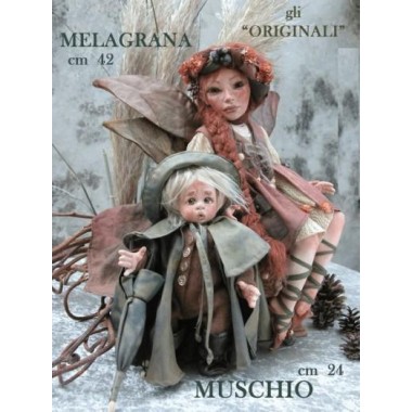 Elfe Fee Granatapfel, Porzellanpuppe