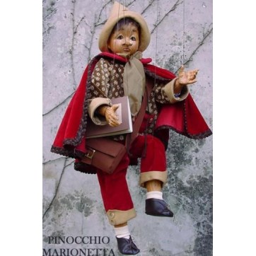 Pinocchio-Marionette, Porzellanpuppe Holz-Effekt