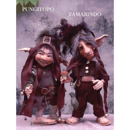 Gnomen Mäusedorn und Tamarindenbaum, Porzellanpuppe