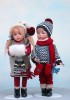 Porzellanpuppen - Kinder im Winter