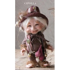 Porzellanpuppe - Elfe Kobold Zwiebel 