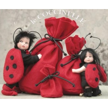 Elfe Kobold Marienkäfern, Porzellanpuppe