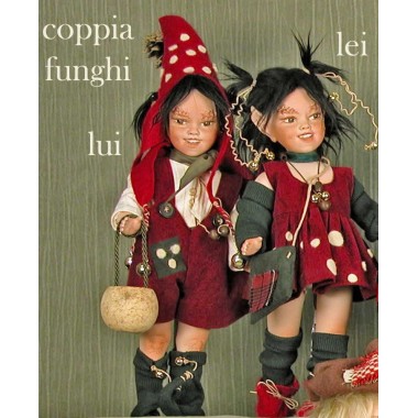 Elfen Kobolden Pilze, Porzellanpuppe