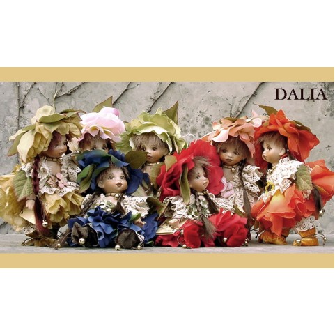 Elfe Fee Dahlia Rose, Porzellanpuppe