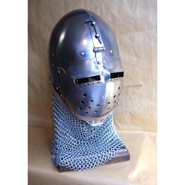 Klappvisier - Beckenhaube mit Visier - Schaukampfhelm