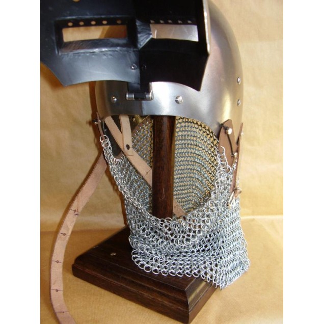 Klappvisier - Beckenhaube mit Visier - Schaukampfhelm