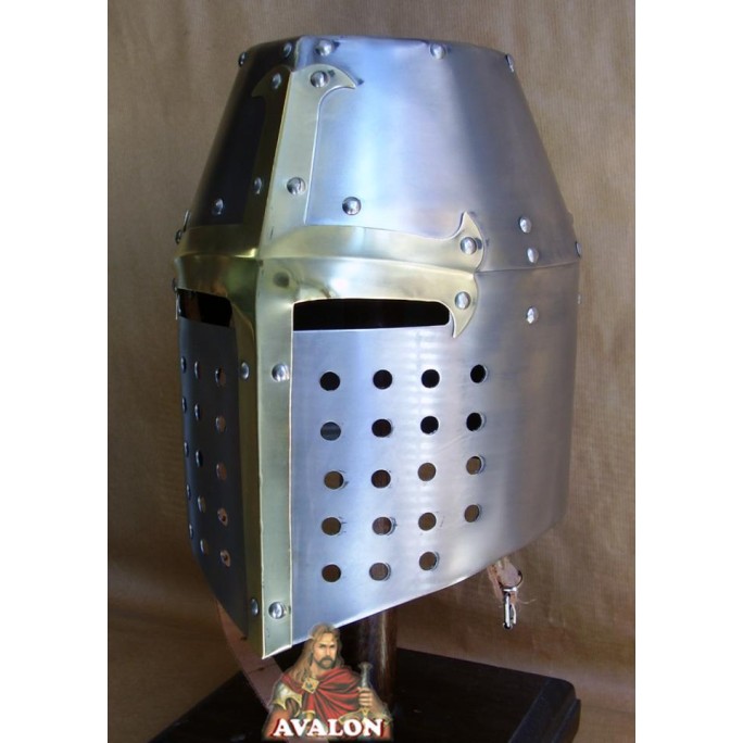 Topfhelm - Templer Kreuzritter Helm